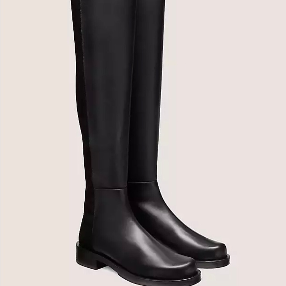 Authentic Stuart Weitzman Tall Black Leather Boot… - image 3